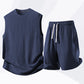 🔥50% RABATT🔥👕 Set med linne och shorts i ledig sportstil för män 🏃‍♂️☀️Sommar sportset till vardag & träning🩳