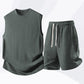 🔥50% RABATT🔥👕 Set med linne och shorts i ledig sportstil för män 🏃‍♂️☀️Sommar sportset till vardag & träning🩳