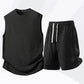 🔥50% RABATT🔥👕 Set med linne och shorts i ledig sportstil för män 🏃‍♂️☀️Sommar sportset till vardag & träning🩳