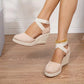 🌼 BEGRÄNSAD TID: 50 % RABATT! 👡 Espadriller med kilklack för dam – sluten tå, korsade remmar, bohemisk stil 🌴