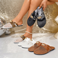 Slip-on sandaler med stängd tå