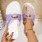 Slip-on sandaler med stängd tå
