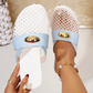 Slip-on sandaler med stängd tå
