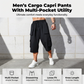 🩳 50% RABATT NU! 🔧 🌲 Casual cargo capri-shorts för herrar – Stora fickor & vida ben 🌲