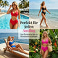 Sexig tvådelad bikini med snörning för dam