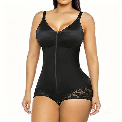 Dam Magkontrollerande Shapewear-Body med Dragkedja