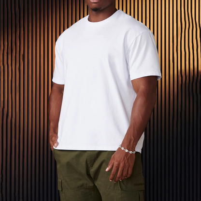 Herr oversized drop shoulder T-shirt – ledig passform, avslappnad stil & bekväm hela dagen 👕💨
