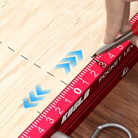📏 Robust Ficknivå med Utdragbar Linjal | Precision Mini Vattenpass & Inbyggd Skala för Perfekt Justering