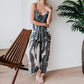👗 50% RABATT! 💃 Dammode spaghetti strap tryckt jumpsuit – perfekt för heta sommardagar – Lätt, luftig & sval – enkel att styla för strand eller fest 🌸