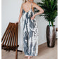 👗 50% RABATT! 💃 Dammode spaghetti strap tryckt jumpsuit – perfekt för heta sommardagar – Lätt, luftig & sval – enkel att styla för strand eller fest 🌸