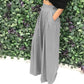 👖 50% RABATT NU!✨ Dam Elegant Hög Midja Byxor – Vid Ben & Sidofickor – Mjuk Andningsbar Blandning Byxor i 15 Färger 🌿