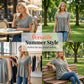 Casual Löstsittande Veckad Flytande T-shirt