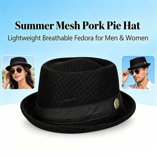 👒 50% RABATT NU!☀️ Klassisk Andningsbar Solskyddshatt – Lätt Mesh & Svettabsorberande – Utomhus Fedora Cap 🌬️