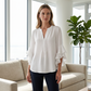 👚 50% RABATT NU!🦋 Dam V-ringad Volangtopp – Flödande & Lätt – Elegant Casual Blus ✨
