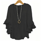 👚 50% RABATT NU!🦋 Dam V-ringad Volangtopp – Flödande & Lätt – Elegant Casual Blus ✨