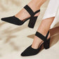 🔥 50% RABATT på utvalda produkter🎉Spetsiga pumps med blockklack och slingback