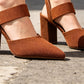🔥 50% RABATT på utvalda produkter🎉Spetsiga pumps med blockklack och slingback