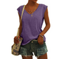 Avslappnat linne med V-ringning och lös passform för dam