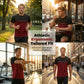 Herr t-shirt med färgblock och rund hals