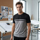 Herr t-shirt med färgblock och rund hals