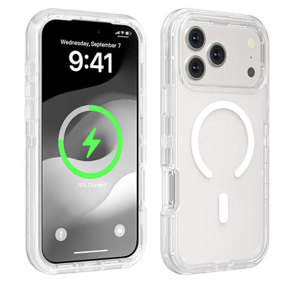 🛡️ TIDSBegräNSAT ERBJUDANDE: 50% RABATT! 🔋 Stötsäkert Genomskinligt Magnetiskt Mobilskal med Kraftfullt Magnetlås – Gulningsfritt, 360° Skydd, Svalt Passform ✨