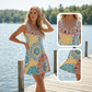 👗 50% RABATT! 🌸 Avslappnad ärmlös sommarklänning i A-linje med tryck – Lätt, ledig & perfekt för stranden, picknick eller lata sommardagar ☀️
