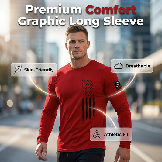 👕 60% RABATT NU! 🍂 Casual långärmad topp för herrar – Mjukt tyg, ergonomisk passform & grafisk stil – Perfekt för lager-på-lager i höst ✨