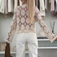 🏆LAST DAY SALE 50% OFF🔥Women's Floral Crochet Knit Cardigan