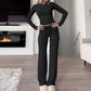 👚 50% RABATT! 👖 2-delat damset – Casual topp & byxor, minimalistisk stil – Mjukt material, ledig passform & perfekt för vardag, resor eller hemmakontor ✨