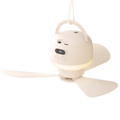 Bärbar USB-Takfläkt med LED-Belysning