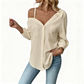 ✨ Avslappnad baraxlad skjorta för dam med knäppning – NU 50% OFF! (Begränsad tid) 💃🌸