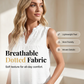 👚 50% RABATT! 💕Prickig ärmlös topp – V-ringning i spets, volanger, babydoll-passform 🌸