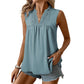👚 50% RABATT! 💕Prickig ärmlös topp – V-ringning i spets, volanger, babydoll-passform 🌸
