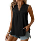 👚 50% RABATT! 💕Prickig ärmlös topp – V-ringning i spets, volanger, babydoll-passform 🌸