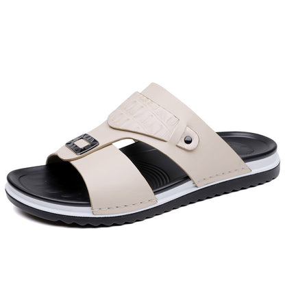 Herr Konstläder Slip-On Sandaler
