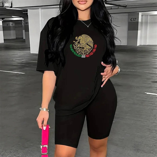 ❤️LIMITED-TIME 50% OFF! ✨ Women's Mexico Printed T-Shirt – Breathable, Crewneck, Proud Spirit ⚽