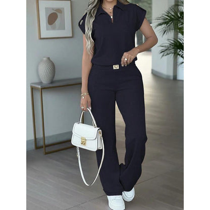 🔥👚 50 % RABATT! 2-delat set med topp och byxor för damer – ett avslappnat set för vardagen, kontoret och resan. 🌸💨