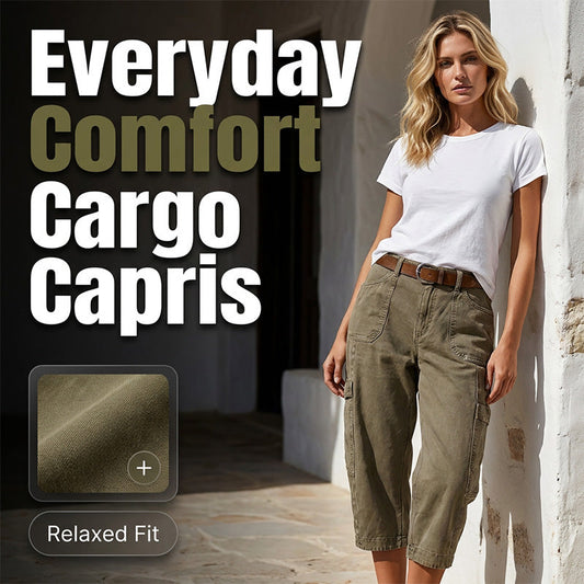 👖 50% RABATT NU! 🌿 Kvinnors Avslappnade Casual Cargokapriser – Rymliga Fickor, Andningsbart Tyg & Avslappnad Passform – Vardagskomfort, Redo För Varmt Väder ✨