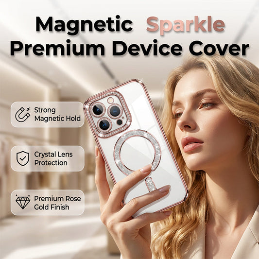 Elektropläterat glitter magnetiskt mobilskal ✨ Bländande finish, säkert magnetgrepp – stil möter funktion 💎