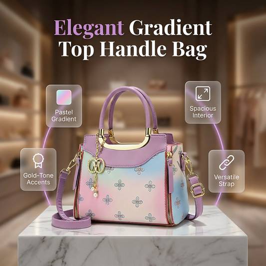 📢📢50% RABATT!! ⏰ Dam Chic Gradient Väska med Topphandtag