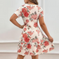 🌸Elegancka sukienka damska z kwiatowym nadrukiem i falbaniastym dołem✨