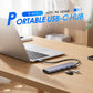 ⏰50% RABATT⚡️🖥️Bärbar 5-i-1 USB-C Hub med 4K HDMI-utgång 🎞️Multifunktionell resadapter för laptop, surfplatta och mobil🔌📱