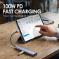 ⏰50% RABATT⚡️🖥️Bärbar 5-i-1 USB-C Hub med 4K HDMI-utgång 🎞️Multifunktionell resadapter för laptop, surfplatta och mobil🔌📱