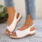🔥50% RABATT⏰Damernas Vintage Peep - ☁️Toe Komfortsandaler 👠✨Mjuk sula retro sommar skor för fest & vardag🌸