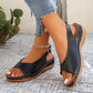 🔥50% RABATT⏰Damernas Vintage Peep - ☁️Toe Komfortsandaler 👠✨Mjuk sula retro sommar skor för fest & vardag🌸