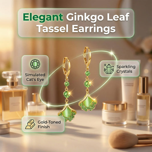 🔥Medan Lagret Räcker 50% RABATT!🎉 Eleganta Ginkgoblad Tofsrörhangen