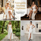 👗 TIDSBEGRÄNSAT 50% RABATT! 💥 Damklänning Ärmlös Fyrkantig Halsringning Maxi med Slits – 3D-textur, Lårslits, Rosett på Ryggen ✨