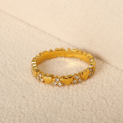 Damring med elegant hjärtdesign och evighetsband