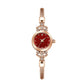 💎 50% RABATT NU! ⌚ Elegant Damklocka med Pärlemorsskiva – Kristallindex & Flätat Metallband ✨