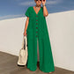 🌬️ Kvinnors lösa jumpsuit – V-ringning, vida ben & luftig passform, perfekt för varma dagar & lata söndagar 🌿